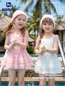 Momasong | Kids Cute Mesh Skirt One-Piece Swimsuit