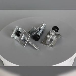 4pcs Stabil Kaki Adjuster Furniture Adjustable Cabinet Legs Steel Table Sofa Metal Leveling Feet Corner Bracket Floor Protection Hardware