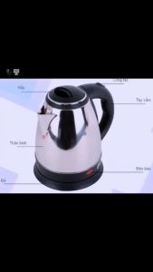 Ấm siêu tốc inoxấm đun nước tự ngắt inox. Ấm siêu tốc  Mumcook ST150 ấm đun nước ấm siêu tốc cao cấp 2L- công suất 1500w. đung nước siêu nhanh an toàn. GấuMẹ Store