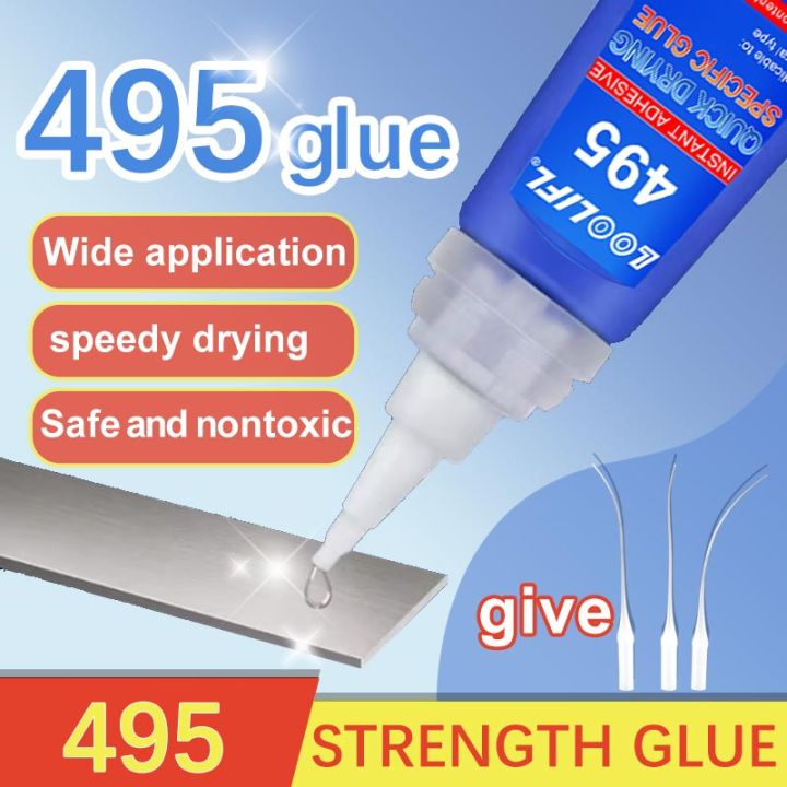 1-3 PCs LOOLIFL 495 Super Instant Glue Quick-drying Cyanoacrylate Adhesive Leather Rubber Wood Metal Strong Bond 20g Liquid Glue Tool