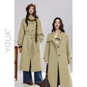 YOUXIANG | Áo Khoác Lông Dài Nữ