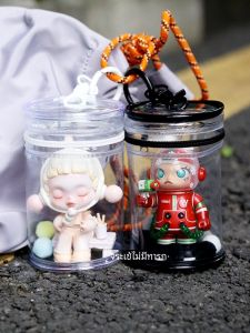 Transparent Portable Outing Dustproof Sun Protection Baby Bag Keychain Holder Blind Box Storage round Bag for Teenagers