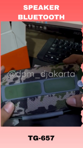 T&G TG657 Speaker Bluetooth Portabel dengan Bass Super dan Jarak Transmisi Hingga 10M Bateri 1500mAh & Konektor Type C  Spiker