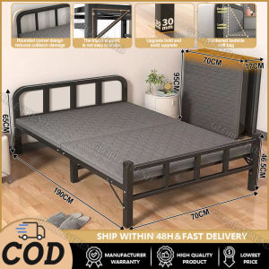 Metal Folding Bed Bed Folding Bed 70/90/120cm Single/Double Bed Frame 3 Styles Foldable