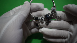 Lunara Classic Black Charm Bracelet with Teddy & Clover