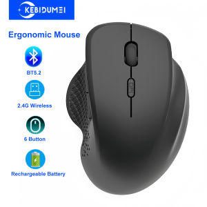 6 Button Ergonomic Mouse 2.4G Wireless Mouse Bluetooth Mouse 400mAh Rechargeable Gaming Mice 1600DPI Optical Mouse For PC Laptop
