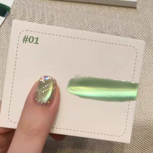 WS Thu Đông Mật Độ Cao Xanh Hạt Thủy Tinh Mắt Mèo Gel Sơn Móng Tay 1-9 Chiếc Làm Trắng Móng Tay Nghệ Thuật Tiếp Liệu 10Ml