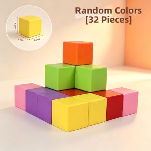 Magnetic Large Cube Blocks for Educational Building