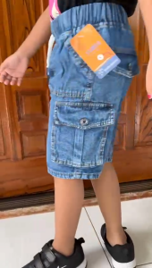 Celana Pendek Jeans Anak Cargo