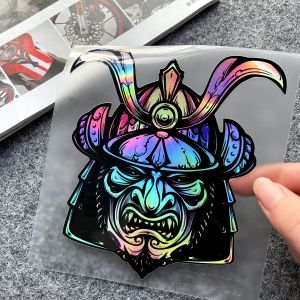 JDM Oni Samurai Laser Rainbow Motorcycle Stickers Moto Scooter Body Helmet Decals Accessories For Kawasaki Suzuki Yamaha Honda