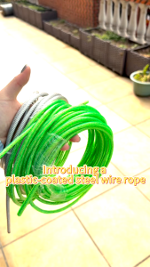 20m Drying Line Plastic Coated Galvanized Steel Wire Rope For Dry Clothes Quilt Meat Fish 3-8mm