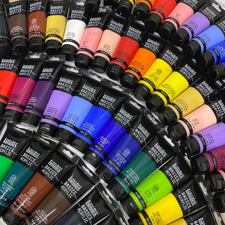 🇲🇾 Liquitex Basics Acrylic Paint 118ml 38 Colors Satin Finish Artist