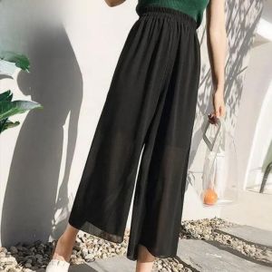 Modern Dancing Dress Female Chinese Classic Dance Loose Elegant Chiffon Culottes Body Classical Dance Performance Clothes Practice Loose Pants
