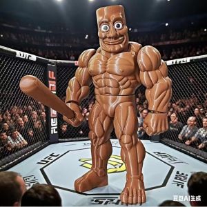 Tung Tung Tung Sahur Toy Tung tung tung Muscle Tung Tung sahur Action Figure Detachable Assembly 24CM Gift for Kids Boy and Girls