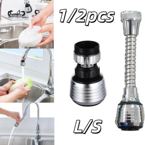 1/2pc 360 Degree Adjustment Faucet Extension Tube Stainless Steel Kitchen Faucet Water For Bathroom Kitchen Accessories Supplies