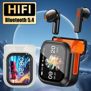 Ai Real Time Translation Touch Screen Bluetooth Earphones Wireless Headphones Noise Canceling for Travel with Lanyard and Charging Cable