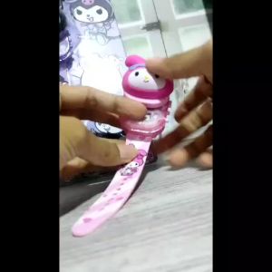 MC11 - Jam Tangan Anak KOTAK Digital Sanrio ROTAING LIGHT Musik & Light