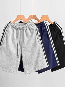 Quần Short Thể Thao Nam Mùa Hè Thường Ngày Rộng Rãi Quần Short Bóng Rổ Chạy Bộ Quần Short Năm Điểm Ba Sọc Quần Dài Đến Giữa Bắp Chân