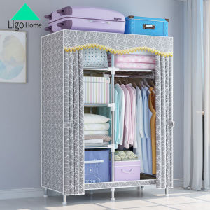LIGO wardrobe 20MM diameter childrens wardrobe cabinet Steel tube furniture wardrobe bearing wardrobe closet cabinet Cloth Wardrobe for women Home Closet Simple cloth cabinet