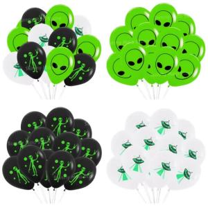 Hasbro | 12Pcs Alien Space UFO 12-Inch Latex Balloons Set for Baby Shower Boy Girl Birthday Party Decorations Kids Gift