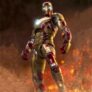 TAOZIAWA | Marvel Licensed Iron Man Mk42 Moveable Light-Up Chest Action Figure
