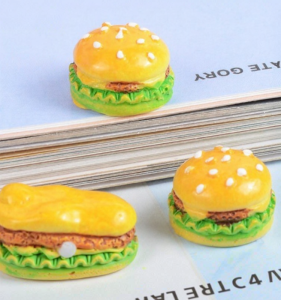 D.I.Y | DIY Play Food Model Mini Simulation Burger Fries Tart