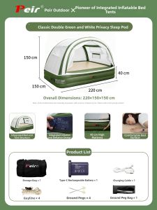 Peir | Privacy Sleeping Pod Inflatable Bed & Tent