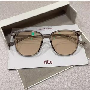 JN IMPRESSION Photochromic Anti-blue Light Large-frame Internet Celebrity Face-shaping Small Myopia Glasses