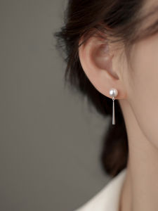 Luxurious 999 Silver Pearl Earrings Elegant Womens Fashion Jewelry Ear Decorations Subtle Trend Set for 2025