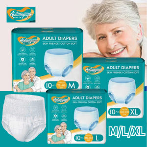 10pcs M/L/XL Disposable Adult Diapers Quickly Aabsorb Pull Up Pants Defense Adult Incontinence Underwear