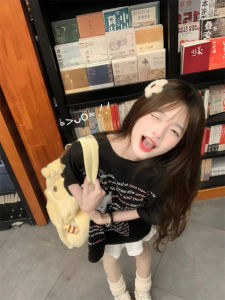 Summer Casual Sports Set Womens New 2025 Pure Cotton Short Sleeve T-Shirt Short Skirt Cute Anti-Aging OOTD Two-Piece Set