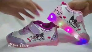 Wisnu  Sepatu Anak PEREMPUAN Lampu LED menyala kuromi