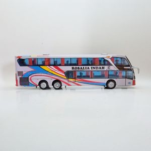 Miniatur bus ROSALIA INDAH body Jb3 Double decker Adiputro