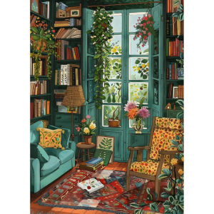 Adult Jigsaw Puzzle A Corner of The Study 500/1000/1200/2000PCS Landscape Puzzle Birthday Gift Room Decor Entertainment Toy