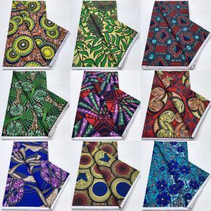 African Wax Fabric Block Prints Newest Design Nigeria Wax Fabric Batik Dutch For Women Wedding Dresses Cloth Sewing Materials