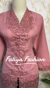 Kebaya Encim Senada Lavender Katun Premium Tangan Panjang