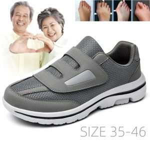 Banchugw Loose Elderly Walking shoes suitable for wide feet gout edema thumb valgus light non slip walking shoes for men or women