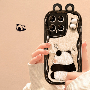 Applicable to Xiaomi 14 Phone Case New Arrival Xiaomi 13/11 Cream Pattern 10S Womens Note9/12pro + Stereo Panda Doll Redmi K70/K60 Soft Case K50/K40 Drop-Resistant Protective Case 5G