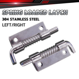 Vacaka 304 Stainless Steel Loaded Hinge Spring Bolt Barrel Latch Hardware for Cabinet Door