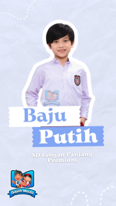 Baju Seragam Sekolah SD Kemeja Putih Lengan Pendek Kelas 1 - 6 SD
