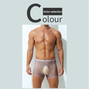 AEEEYEEE | Seamless Low Waist Ice Silk Mens Boxer Shorts