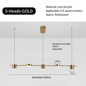 Nordic Modern Black Dining Table Lamp Art Pendant Lamp Living Room Dining Room Ceiling Adjustable Pendant Lamp Indoor Lighting
