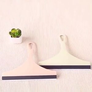 Pembersih Cermin Silikon Household Cleaning Mirror Cleaner with Silicone Blade Holder Hook Glass Shower Squeegee 玻璃刮水器
