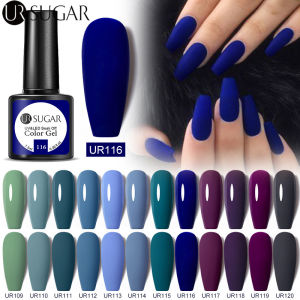 UR SUGAR 7.5ml Blue Purple Dark Color Gel Nail long Polish Long Lasting Hybrid For Base MatteTop Coat Soak Off UV LED Nail Art Gel