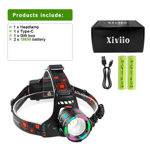 990000000LM Super Light LED Headlight Powerful Headlamp Long Shot 5000M Rechargeable Lamp Fluorescent Light Outdoor Fishing Hike