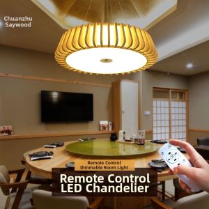 ZHUMUCHUANSHUO | New Chinese Style Adjustable Bamboo Pendant Light
