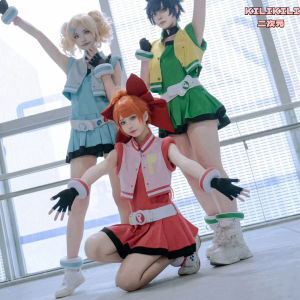 Powerpuff Girls Powerpuff Girls Z Super Flower Cos Costume Bubble Anime Cosplay Costume