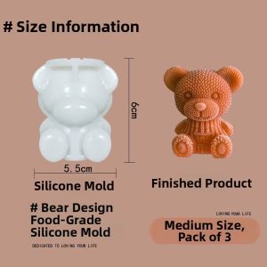 Cute Bear Shaped Silicone Ice Tray
