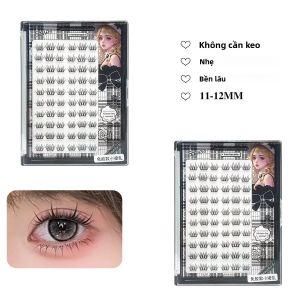 60 Cụm Mi Giả Siêu Nhẹ Không Keo Mi Mỏng Trong Suốt Tạo Vẻ Tự Nhiên Hàng Ngày Dễ Dán Chất Liệu Tóc Tổng Hợp Mềm Mại