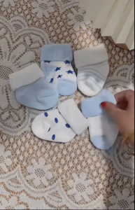 4 Pairs Newborn Socks Cotton Childrens Short Socks Baby Boys Footwear Soft Spring Autumn 0-1Year Olds